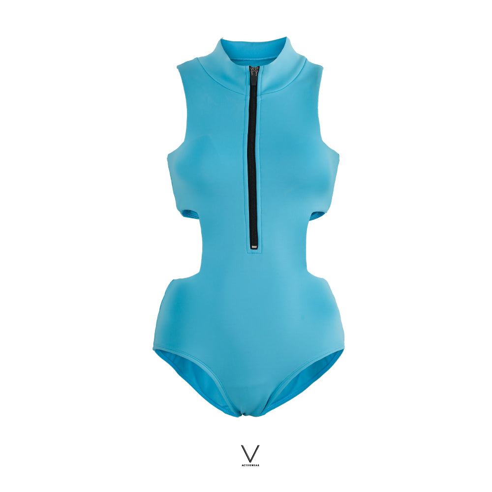 SS2025 OCEAN BLUE CUT OUT UV SWIMMING SUIT UV UPF 50+