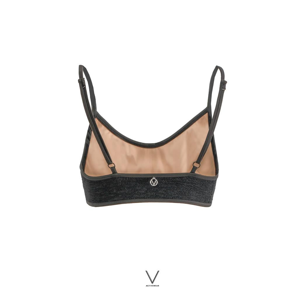 RESORT COLLECTION 2025 BLACK SMOCK SINGLET BRA
