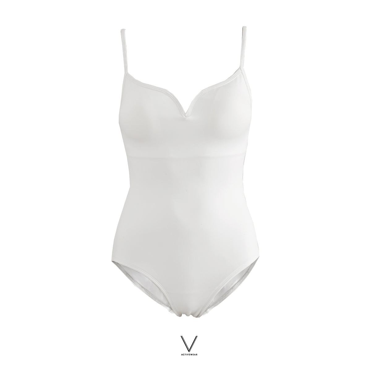 SS2026 WHITE SINGLET TIE BACK SWIMMING SUIT