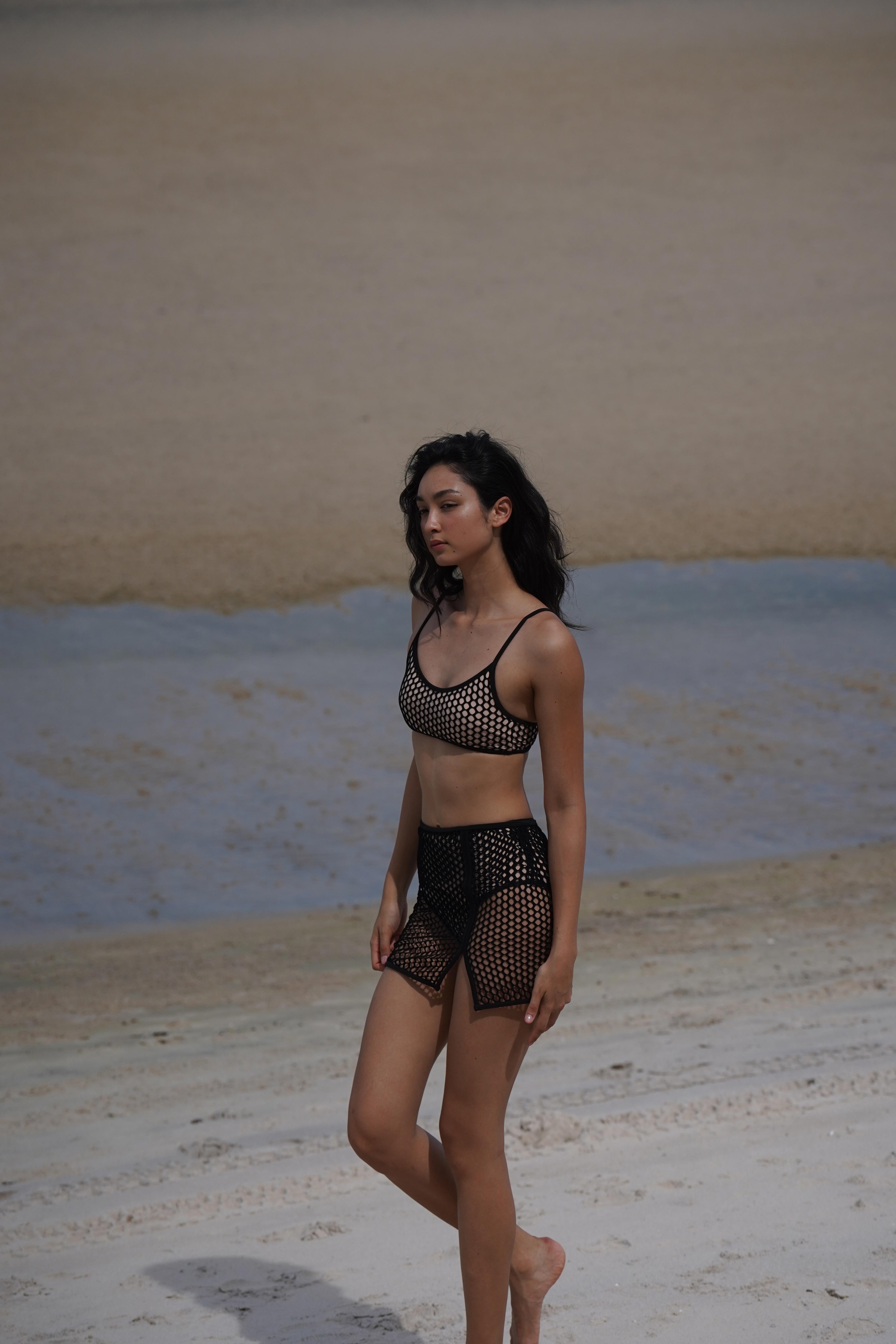 RESORT COLLECTION 2025 BLACK NET HIGH WAIST BRIEF