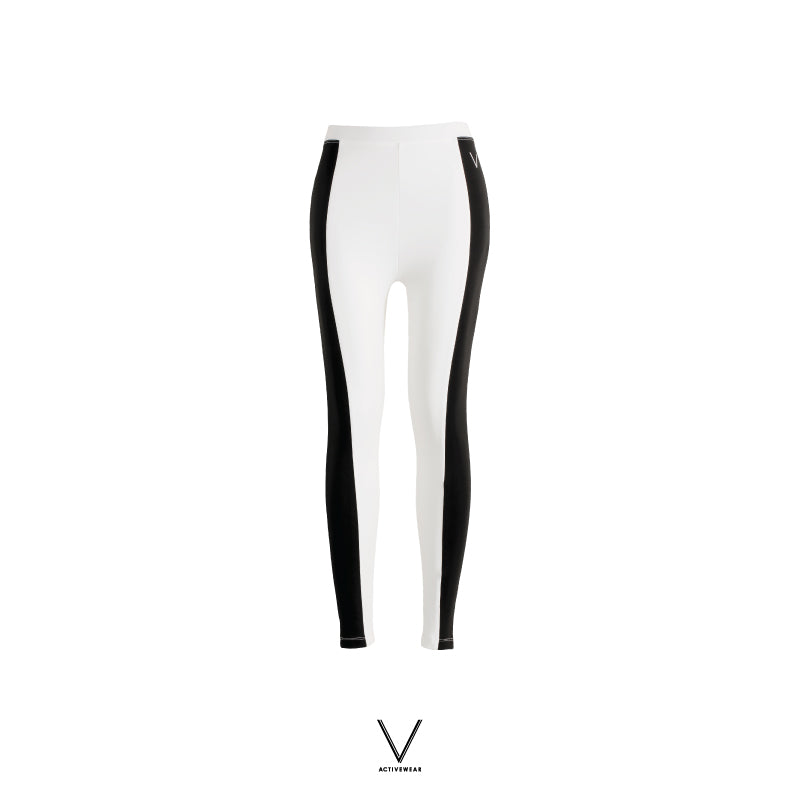 SS2024 WHITE UV PANT WITH BLACK SIDE STRIPE UV UPF 50+