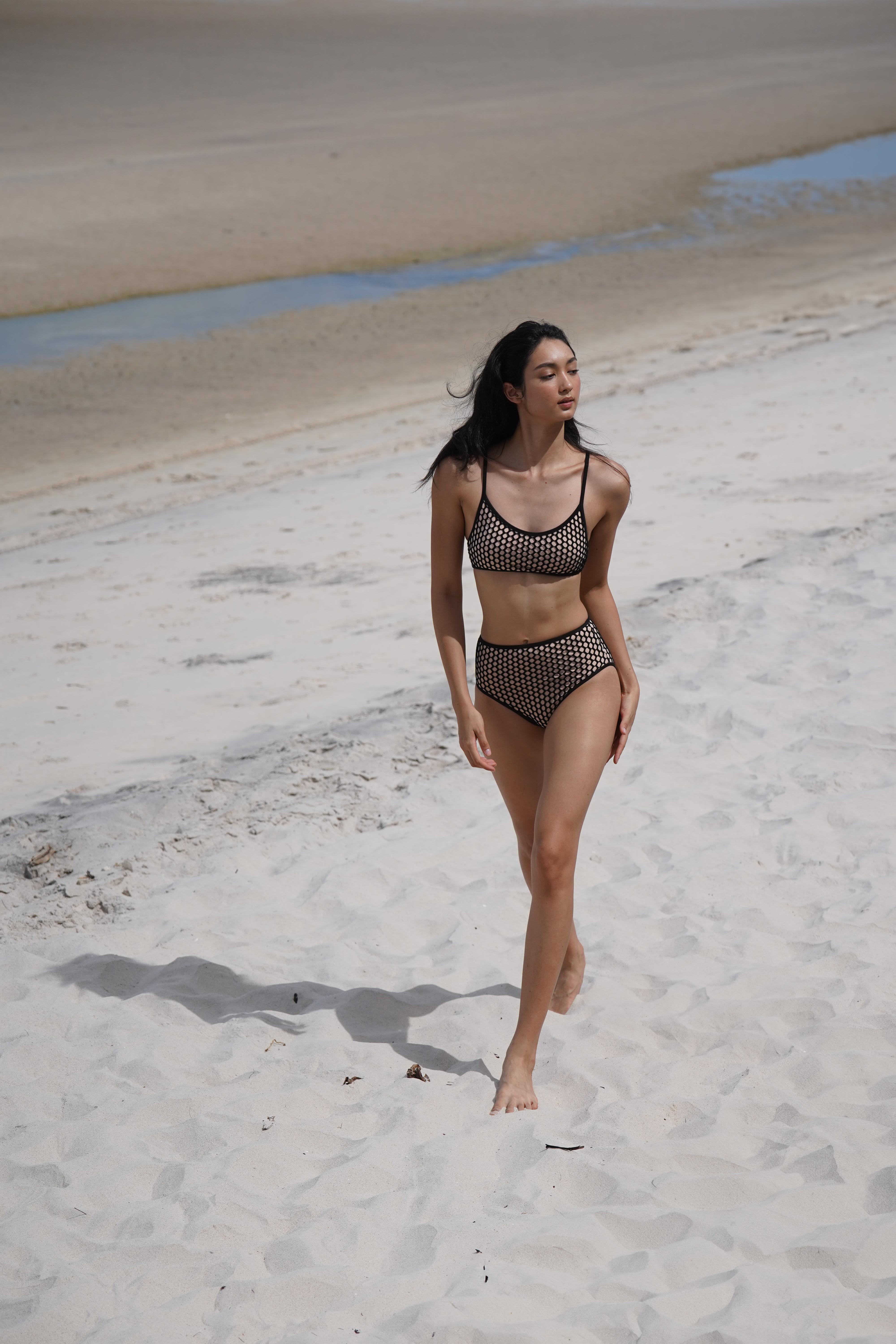 RESORT COLLECTION 2025 BLACK NET HIGH WAIST BRIEF