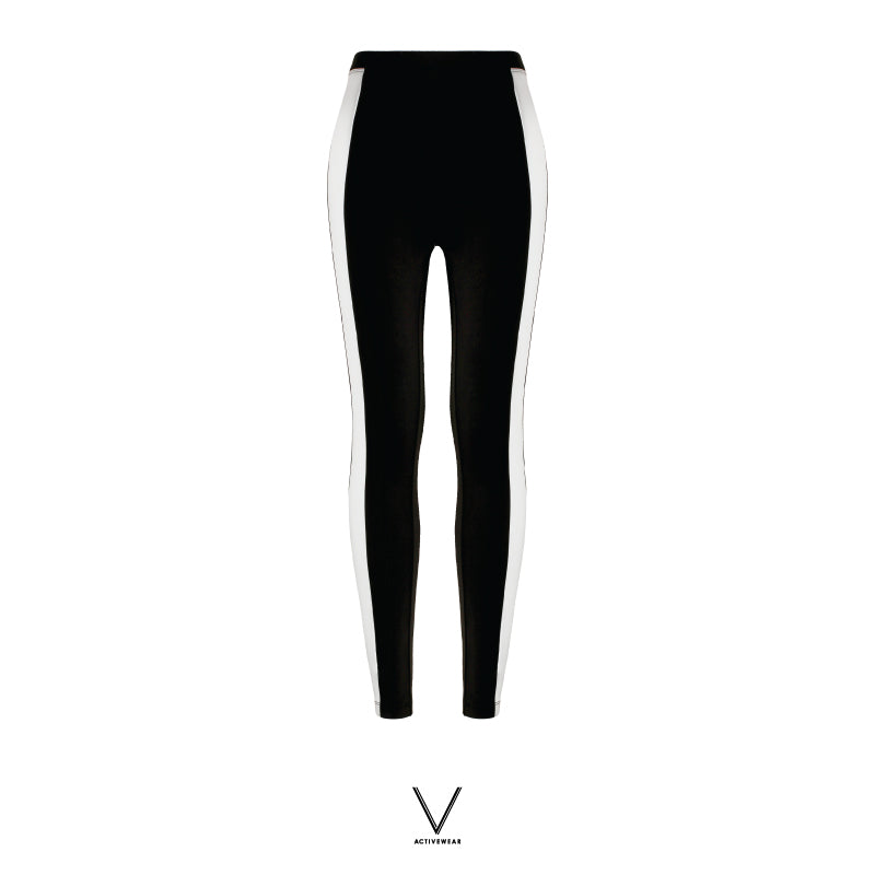 SS2024 BLACK UV PANT WITH WHITE SIDE STRIPE  UV UPF 50+