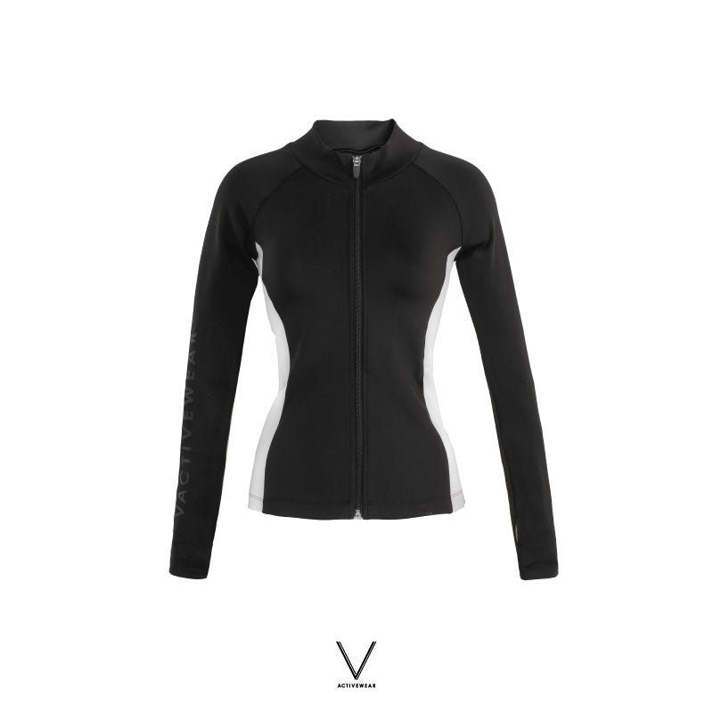 SS2024 BLACK WITH WHITE SIDE UV JACKET UV UPF 50+