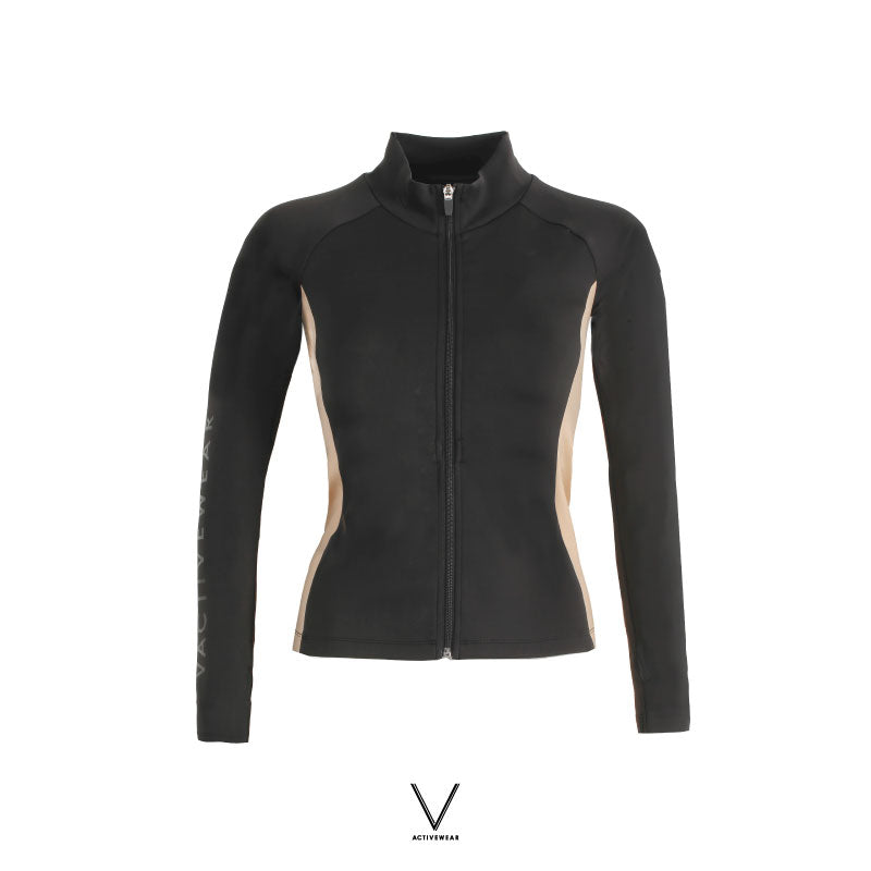 SS2024 BLACK WITH NUDE SIDE UV JACKET UV UPF 50+