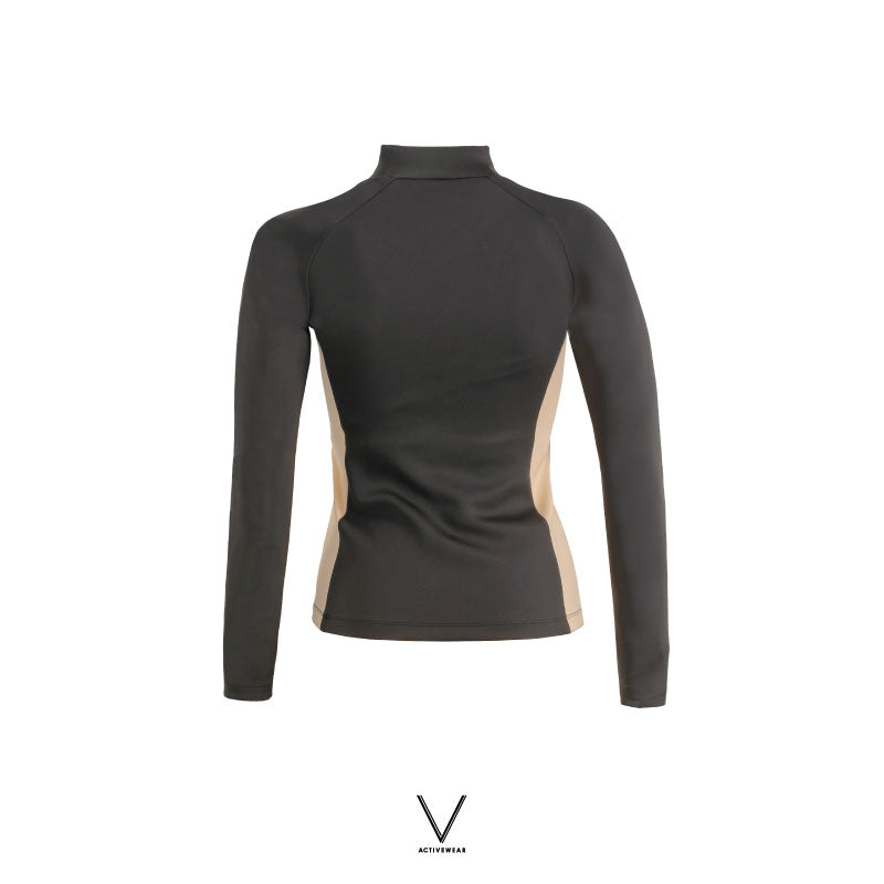 SS2024 BLACK WITH NUDE SIDE UV JACKET UV UPF 50+