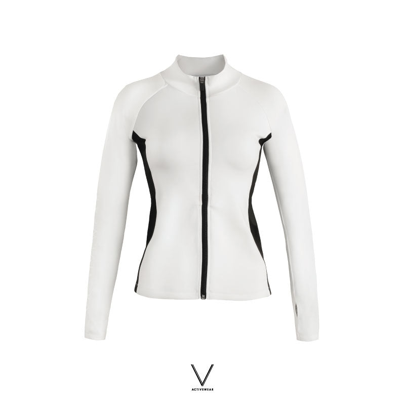 SS2024 WHITE WITH BLACK SIDE UV JACKET UV UPF 50+