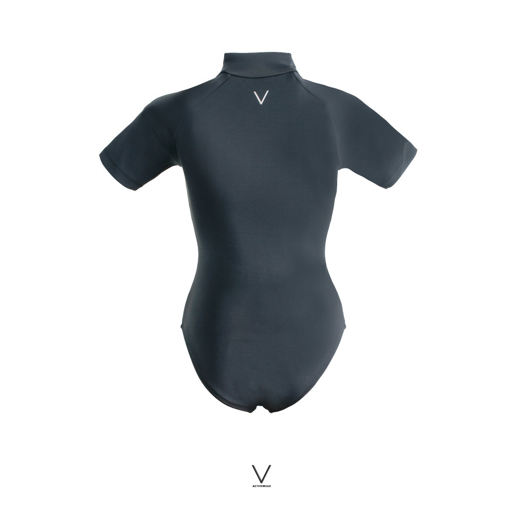 SS2025 SHORT SLEEVES UV BODYSUIT BLACK UV UPF 50+
