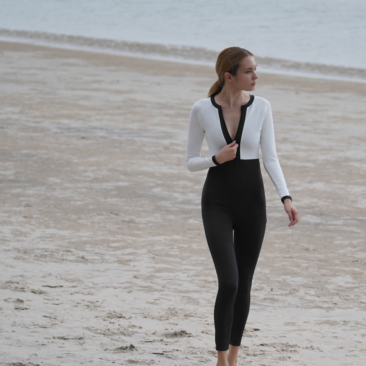 BLACK AND WHITE UV JUMPSUIT