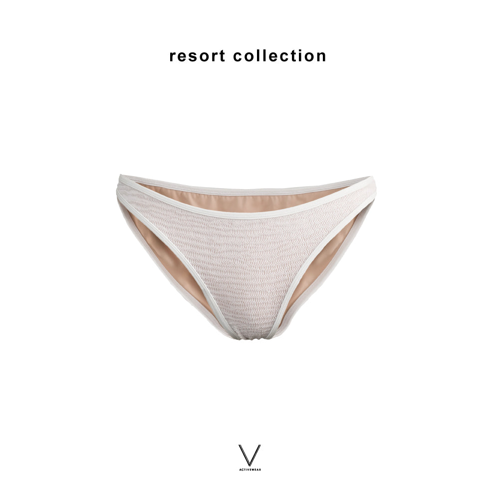 LOUNGE WEAR WHITE SMOCK LOW WAISTSWIMMING BRIEF