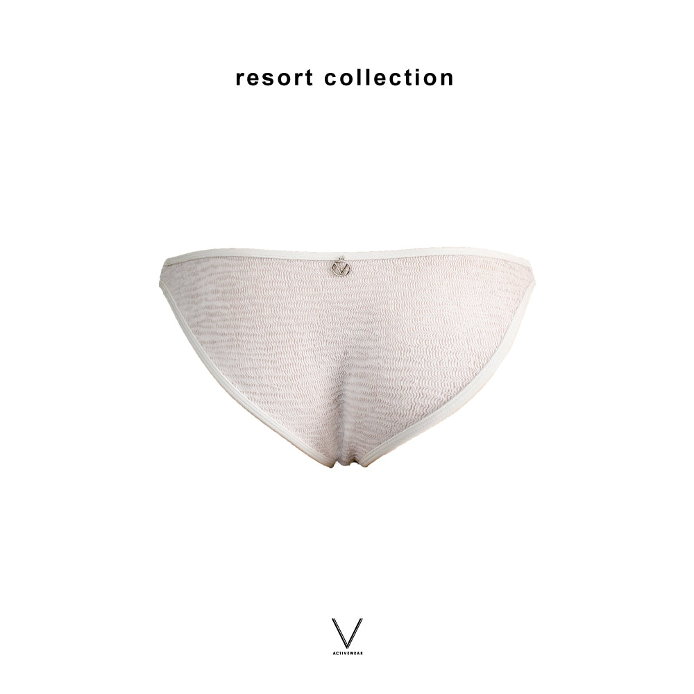 LOUNGE WEAR WHITE SMOCK LOW WAISTSWIMMING BRIEF