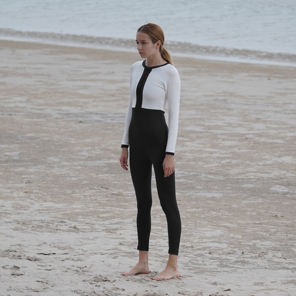 BLACK AND WHITE UV JUMPSUIT