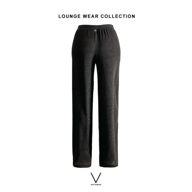 LOUNGE WEAR BLACK SMOCK LOUNGE PANT