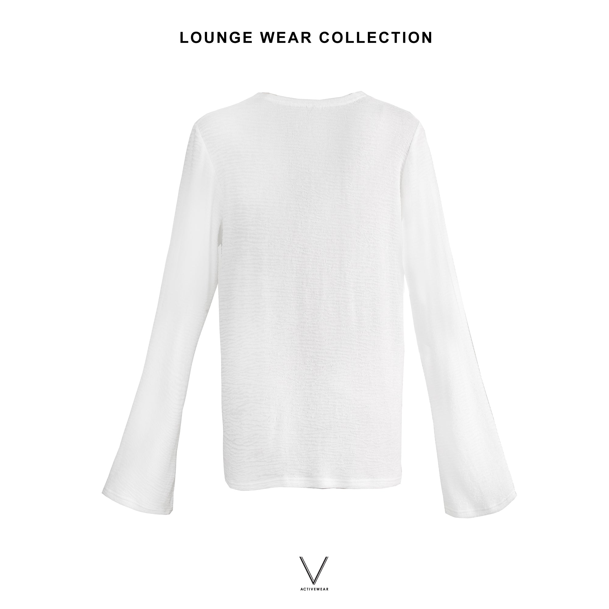 LOUNGE WEAR COLLECTION WHITE  SMOCK LOUNGE CARDIGAN