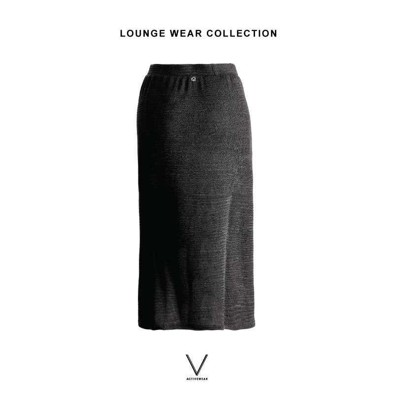 LOUNGE WEAR BLACK SMOCK LOUNGE SKIRT