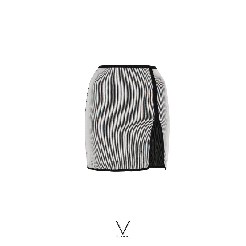 RESORT COLLECTION 2024 B&W RIB MINI SKIRT