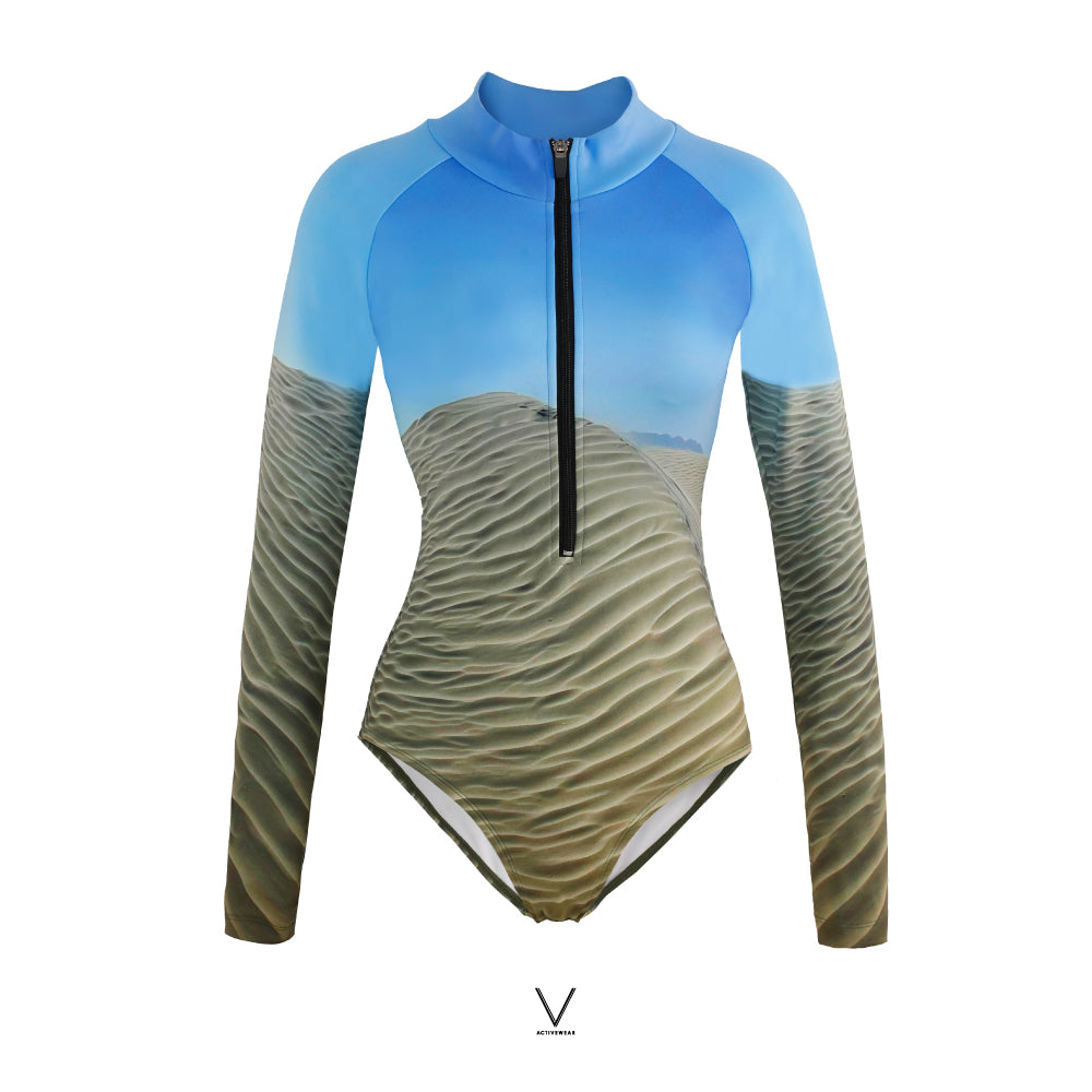 SS2025 BAJA CALIFORNIA COLLECTION SAND DUNE UV BODYSUIT  UV UPF 50+