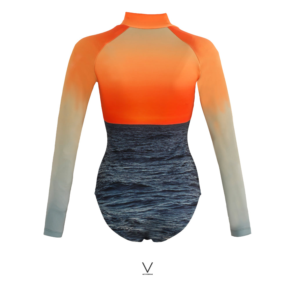 SS2025 BAJA CALIFORNIA COLLECTION SUNSET UV BODYSUIT  UV UPF 50+