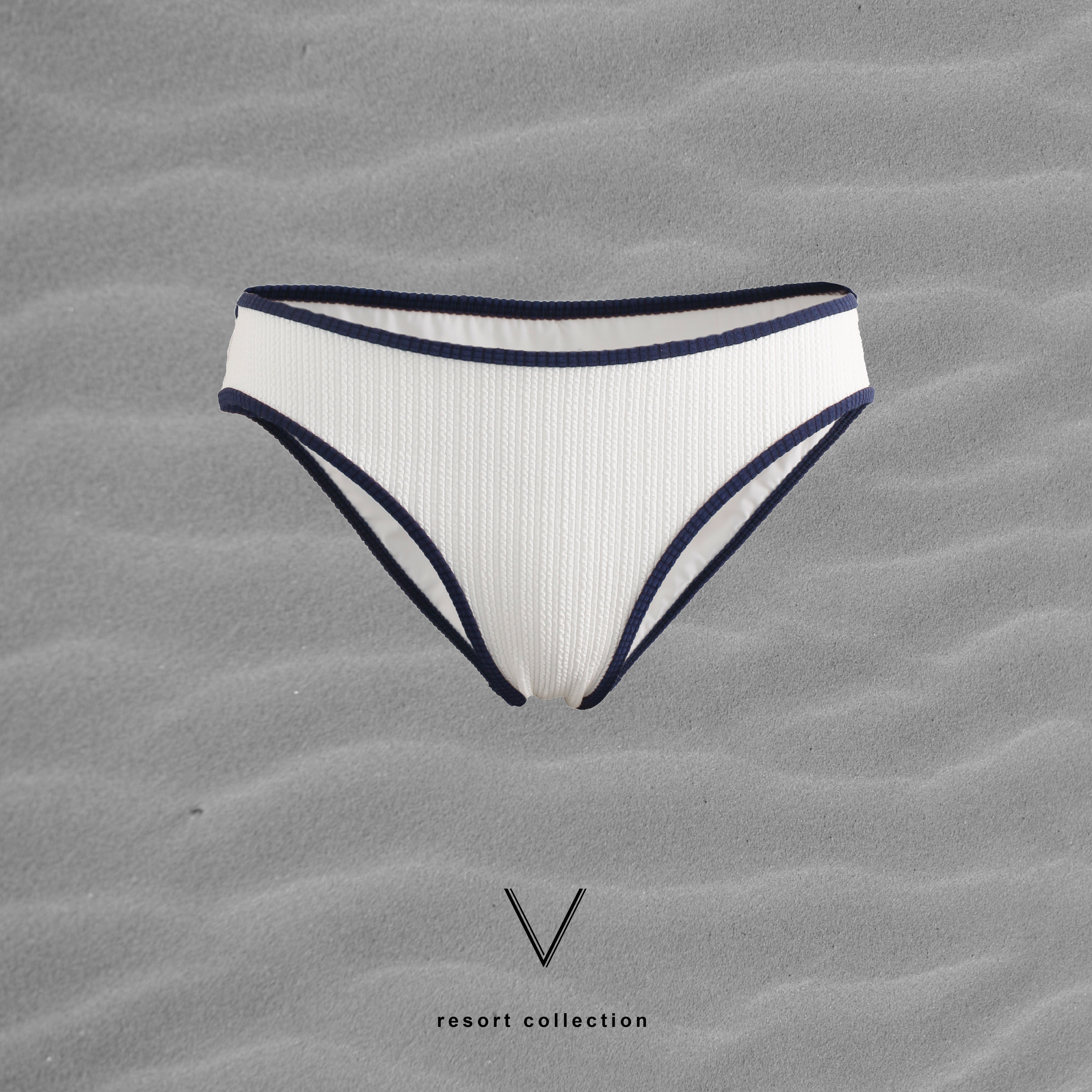 RESORT COLLECTION WHITE TRIM NAVY BRIEF