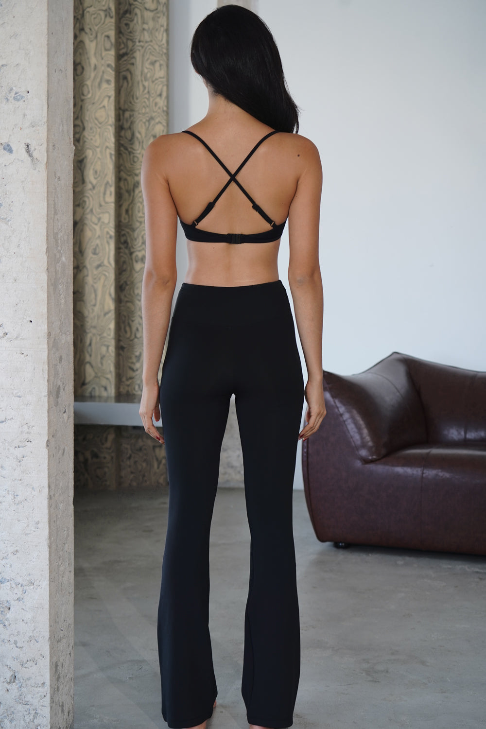 SS2026 BASIC FLARE UV PANT BLACK  UV UPF 50+