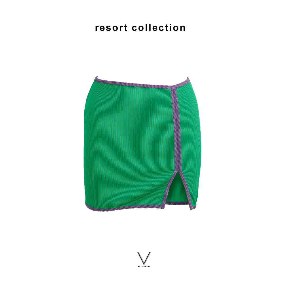 RESORT COLLECTION 2026 EMERALD GREEN MINI SKIRT