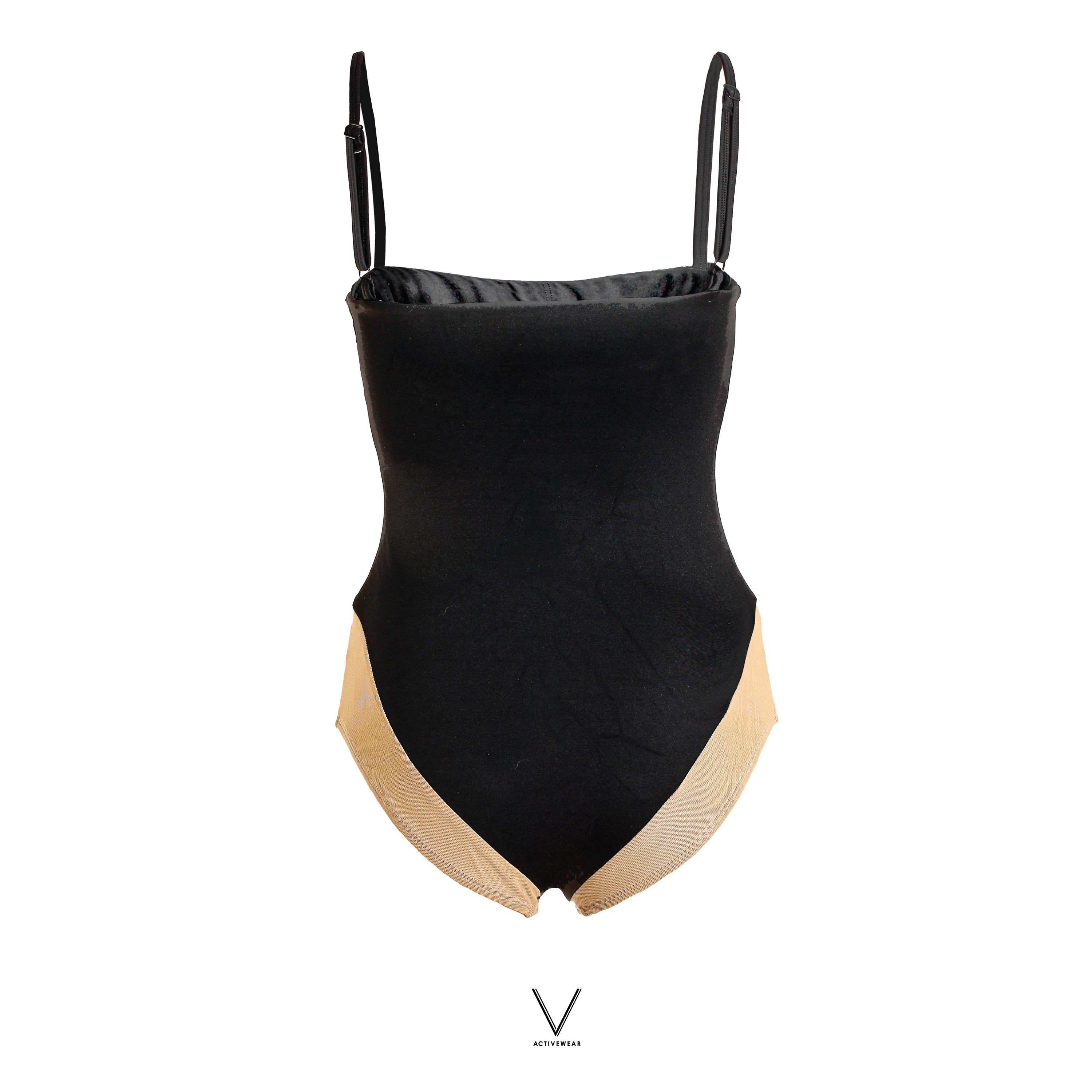 SS2026 BLACK NUDE SINGLET SWIMMING SUIT UV UPF 50+