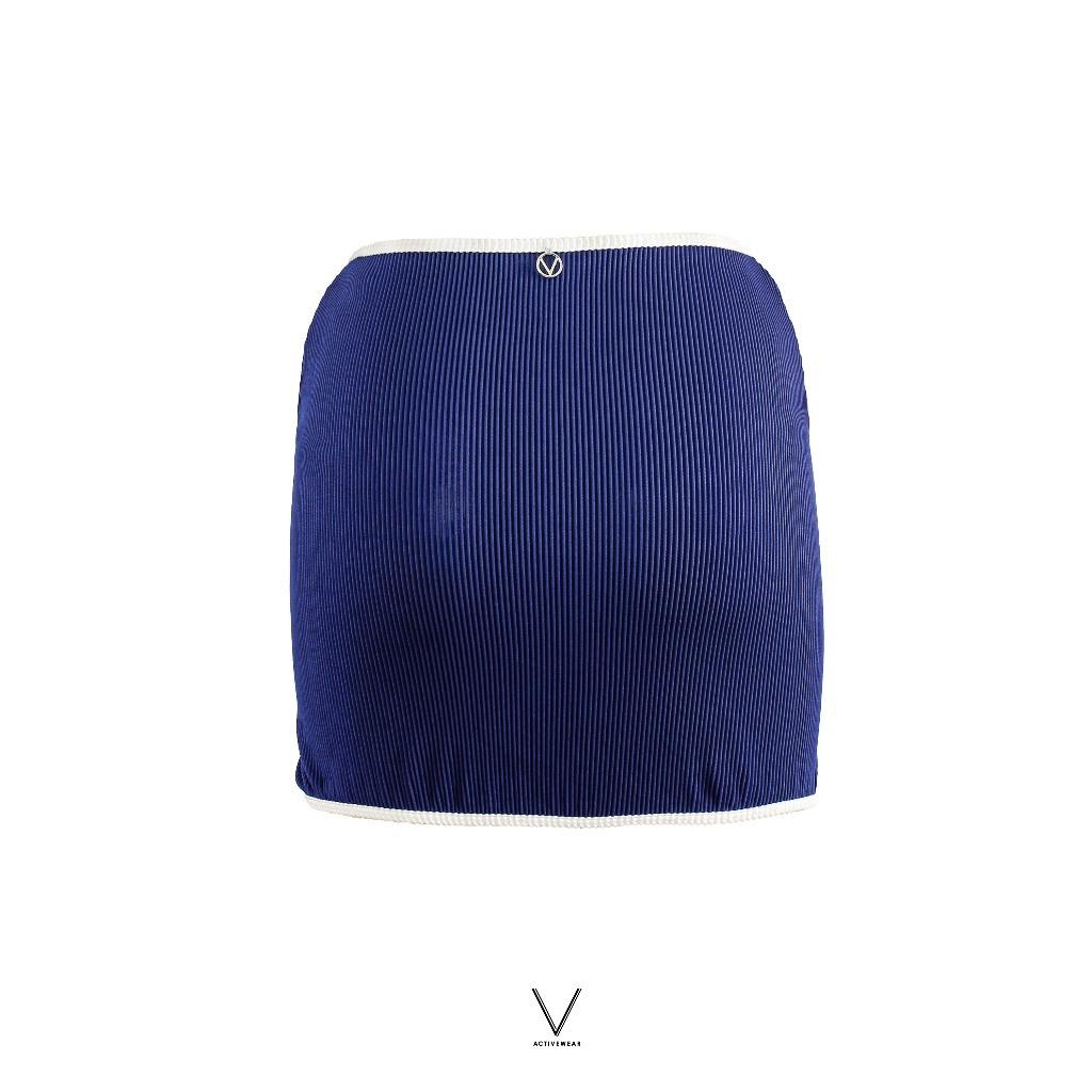RESORT COLLECTION NAVY TRIM WHITE MINI SKIRT