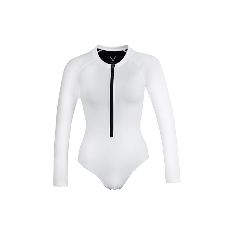 BASIC COLLECTION WHITE UV BODYSUIT UPF 50+