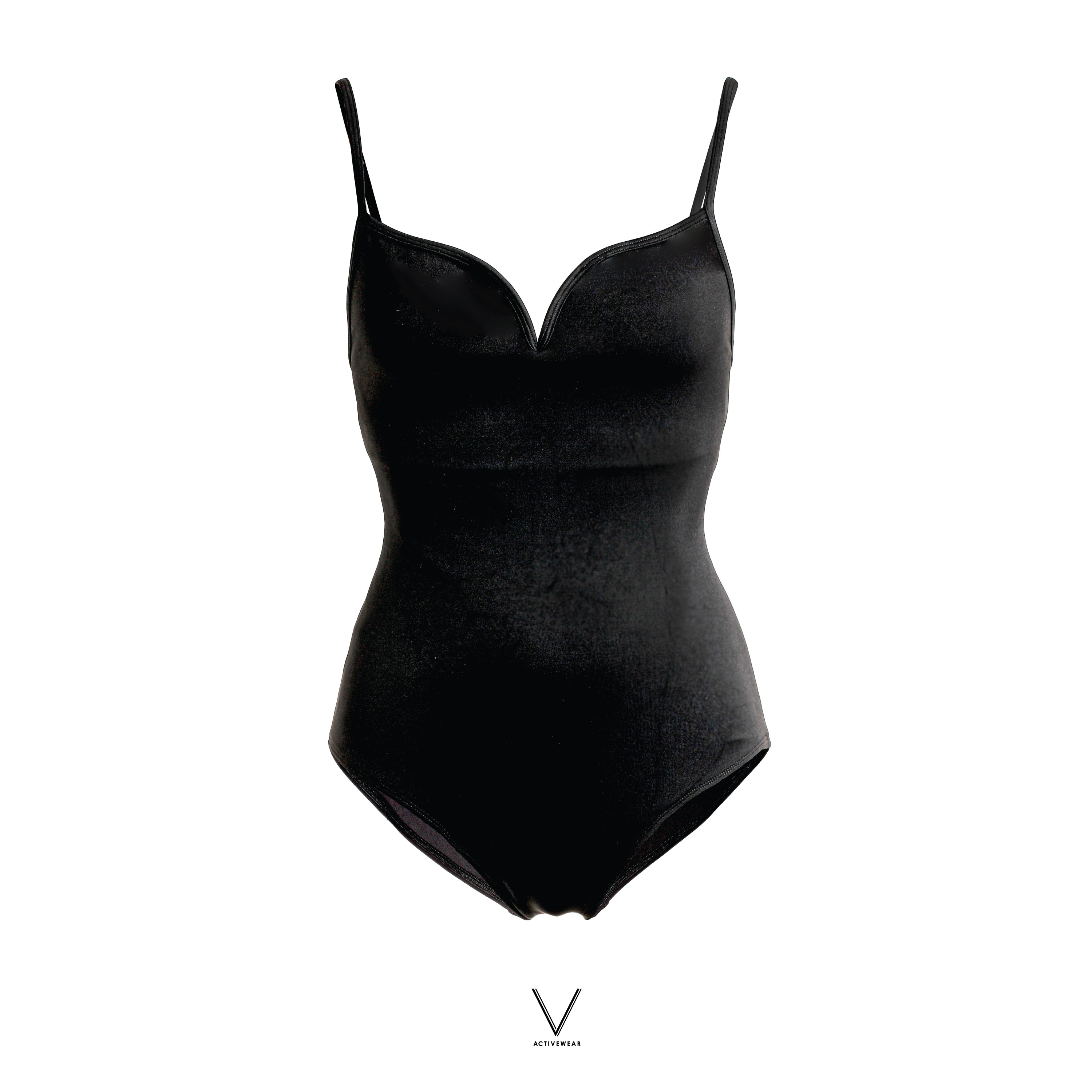 SS2026 BLACK SINGLET TIE BACK SWIMMING SUIT UV UPF 50+