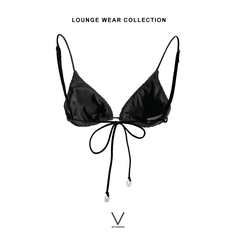 LOUNGE WEAR 2025 BLACK SMOCK BIKINI BRA