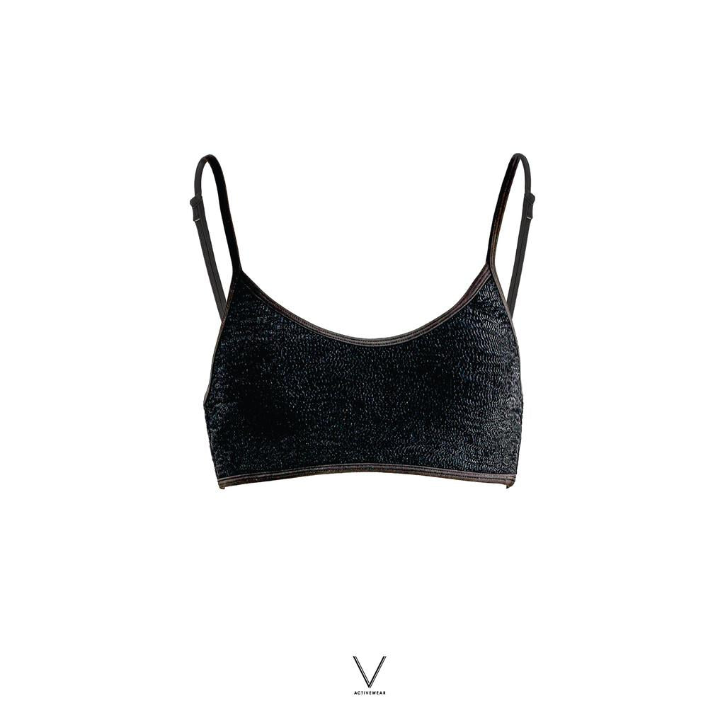 RESORT COLLECTION 2025 BLACK SMOCK SINGLET BRA
