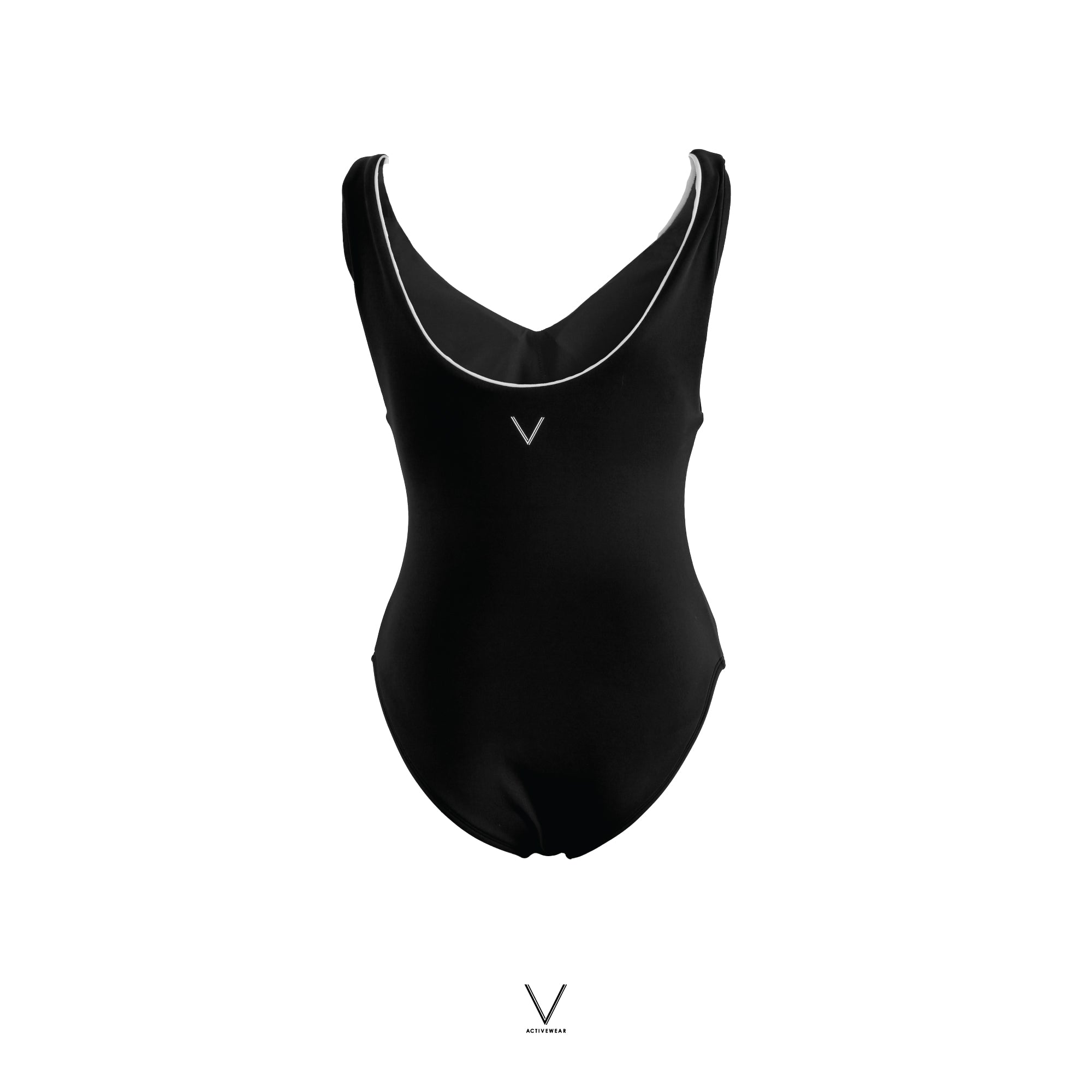 SS2024 BLACK DOUBLE BREASTED SWIMMING SUIT  UV UPF 50+