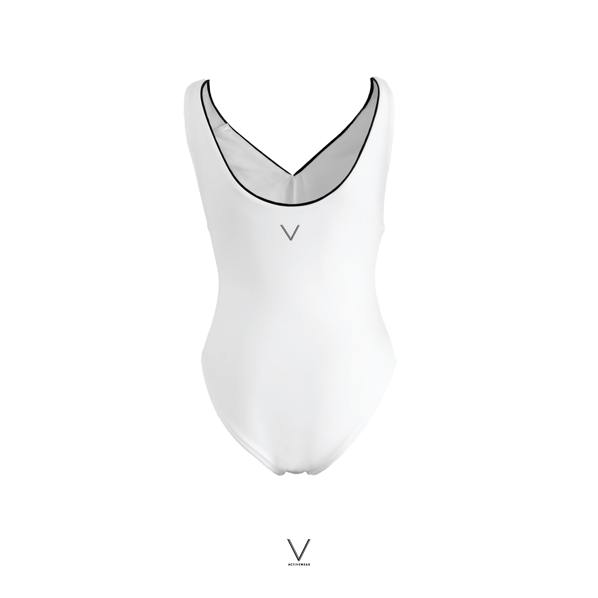 SS2024 WHITE DOUBLE BREASTED SWIMMING SUIT UV UPF 50+