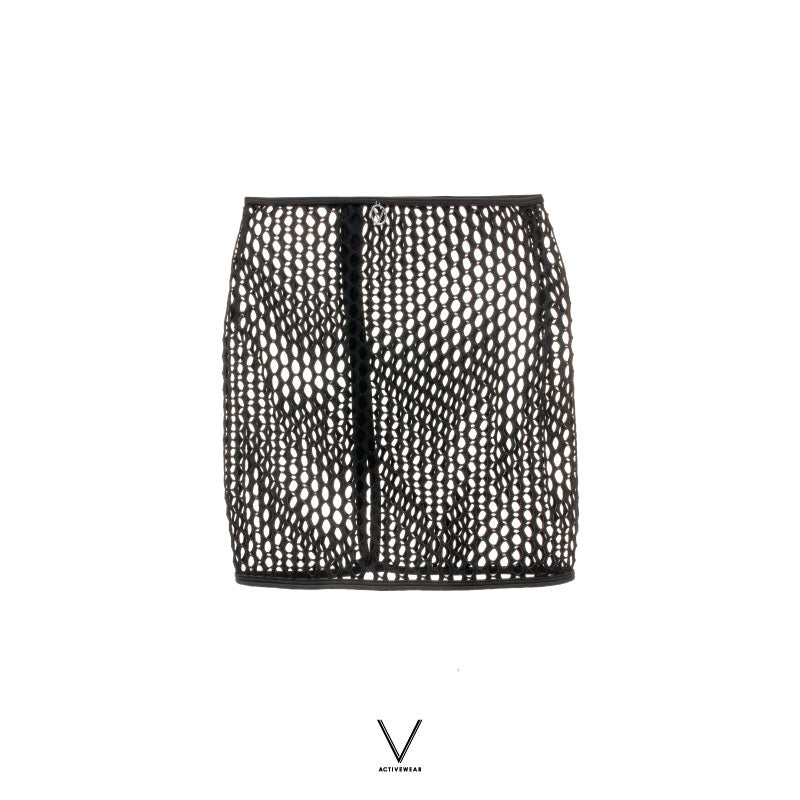 RESORT COLLECTION 2025 BLACK NET MINI SKIRT