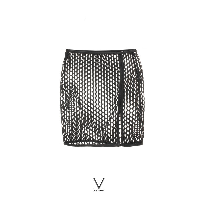 RESORT COLLECTION 2025 BLACK NET MINI SKIRT