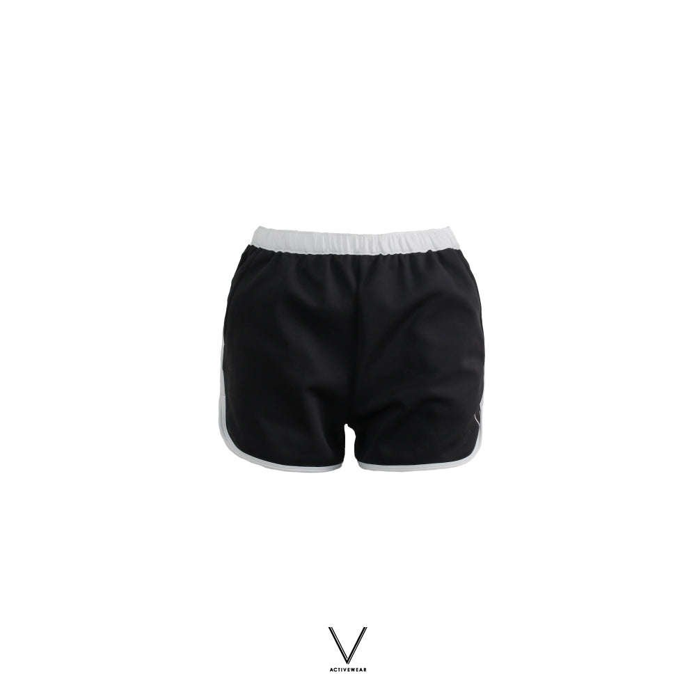 SS2024 BLACK TRIM WHITE SHORT  UV UPF 50+